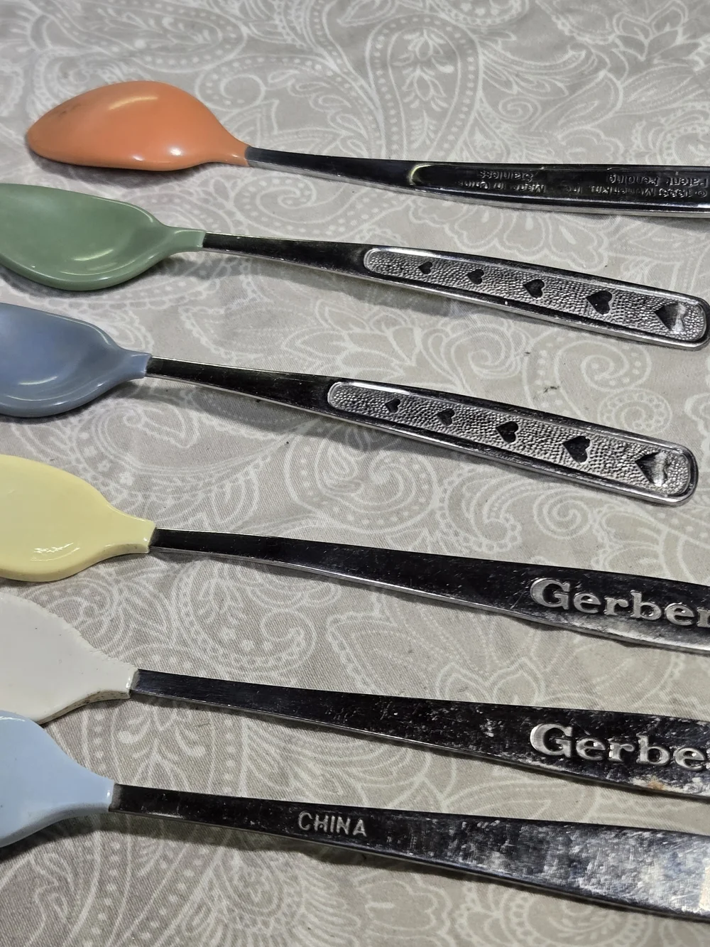 Gerber Vintage Multicolor Baby Spoons - Set of 6